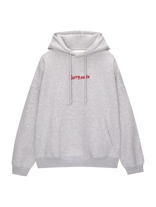 Pull&Bear Sweatshirt  grå-meleret / rød