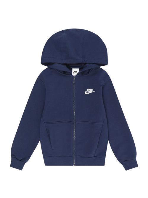 Se Nike Sportswear Sweatjakke 'CLUB FLC'  navy / hvid ved About You