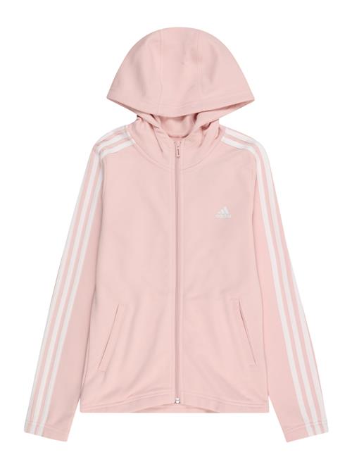 Se ADIDAS SPORTSWEAR Sportssweatjakke 'Essentials'  rosé / hvid ved About You