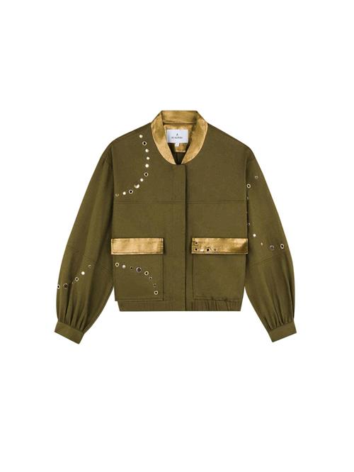 Scalpers Overgangsjakke 'Mili Studs'  safran / khaki