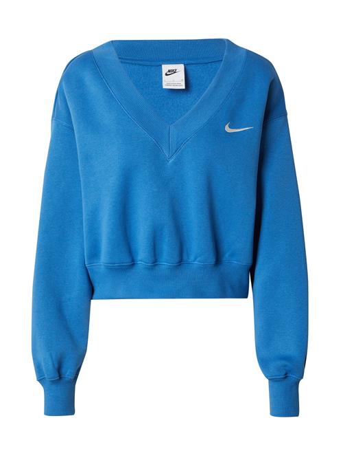 Nike Sportswear Sweatshirt 'Phoenix Fleece'  royalblå / hvid