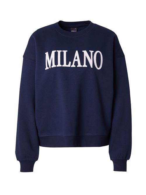 Se Gina Tricot Sweatshirt  navy / hvid ved About You