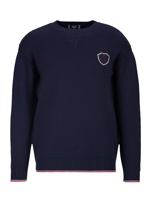 Se 19V69 ITALIA Pullover 'KRIS'  navy / mørkegrøn / rubinrød / hvid ved About You