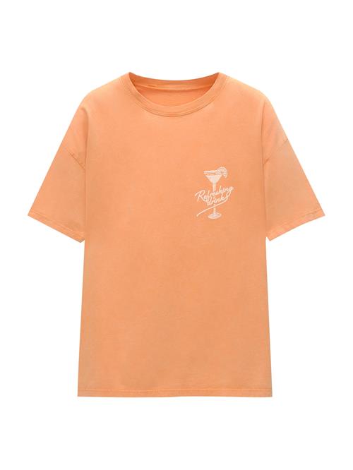 Pull&Bear Shirts  orange / hvid