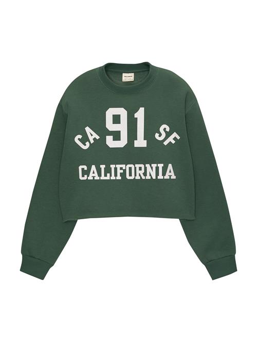 Pull&Bear Sweatshirt  jade / hvid