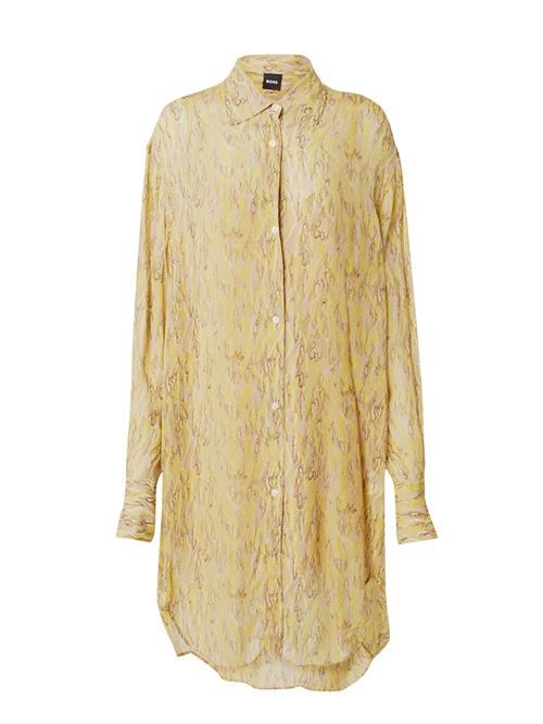 BOSS Blusekjole 'Bareid_1'  beige / brun / citron