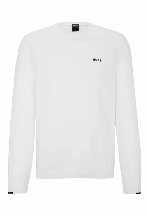 BOSS Pullover 'Ever-X'  sort / hvid