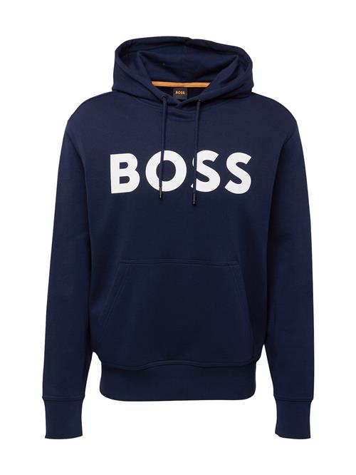 Se BOSS Sweatshirt  navy / hvid ved About You