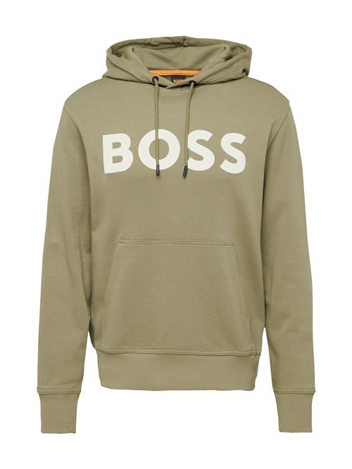 Se BOSS Sweatshirt 'Webasic'  oliven / hvid ved About You