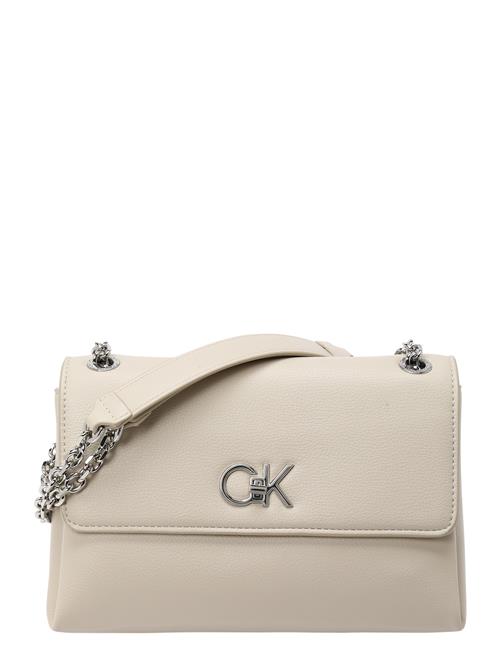 Calvin Klein Skuldertaske  ecru / sølv