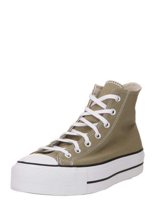 Se CONVERSE Sneaker high 'Chuck Taylor All Star Lift'  oliven / hvid ved About You