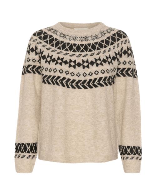 Se Cream Pullover 'Cherrie'  lysebeige / sort ved About You