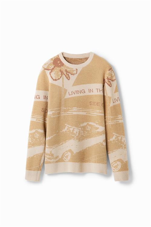 Desigual Pullover  creme / camel / sand