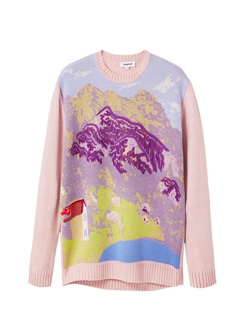 Desigual Pullover 'M. Christian Lacroix'  siv / lavendel / lys pink / carminrød