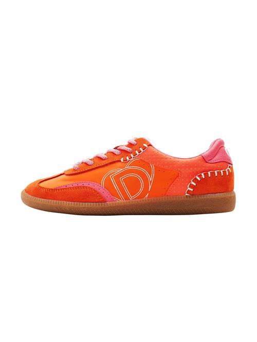 Se Desigual Sneaker low 'Retro Split'  orange / rød / hvid ved About You