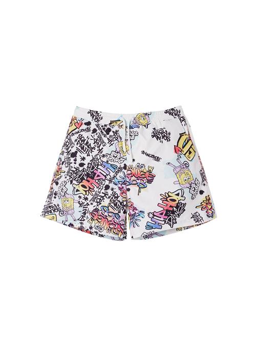 Desigual Badeshorts 'Sponge Bob'  blandingsfarvet / hvid