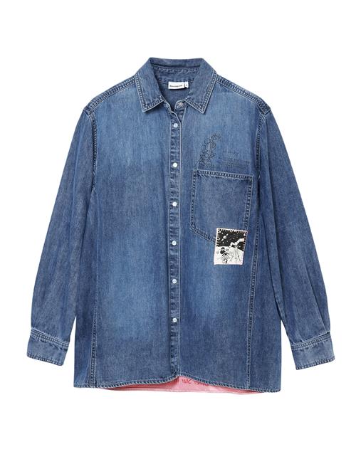 Desigual Bluse  blue denim / gul / grøn / pink / sort / hvid