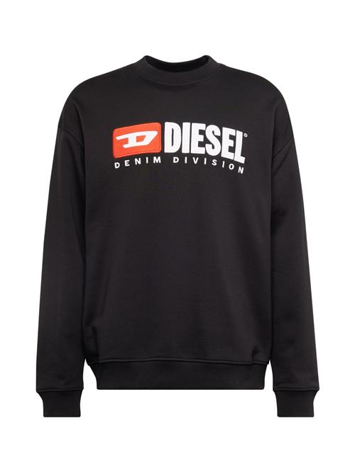 Se DIESEL Sweatshirt 'S-BOXT-DIV'  blodrød / sort / hvid ved About You