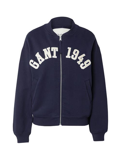 Se GANT Sweatjakke '1949'  ecru / navy / hvid ved About You