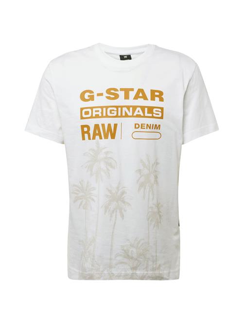 Se G-STAR Bluser & t-shirts 'Palm'  beige / mørkeorange / hvid ved About You