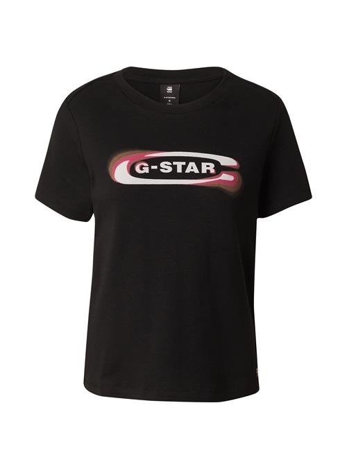 G-STAR Shirts 'Old skool'  lysebrun / pink / sort / hvid