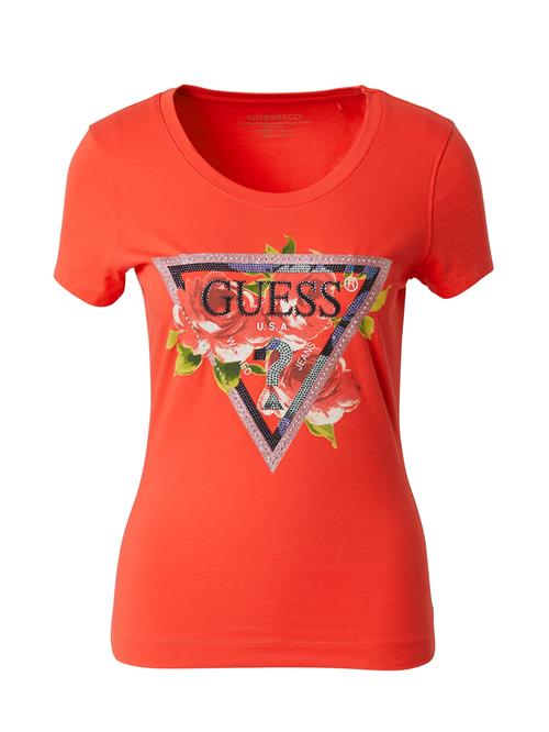 GUESS Shirts 'ROSES'  grøn / rød / sort / hvid