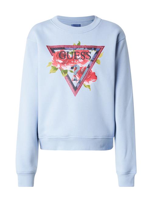 Se GUESS Sweatshirt  lyseblå / lysegrøn / gammelrosa / sort ved About You