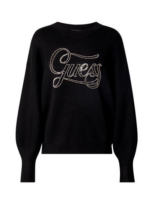 Se GUESS Pullover 'LAURA'  sort / sølv ved About You