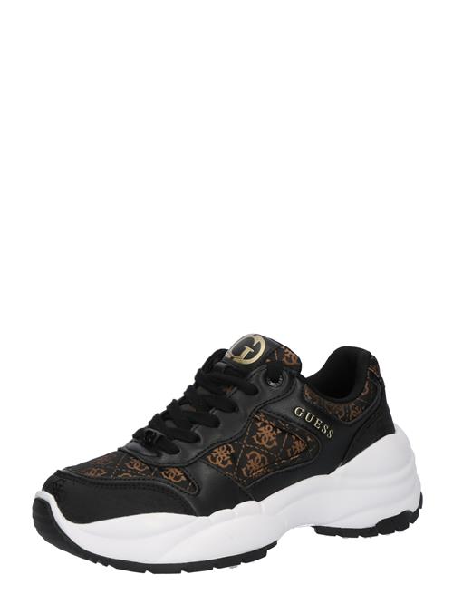 GUESS Sneaker low 'SAMNIE'  brun / guld / sort