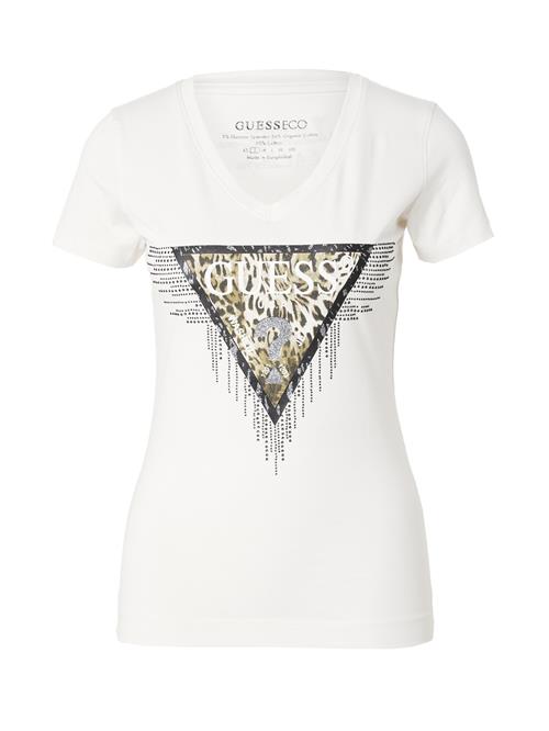 Se GUESS Shirts 'TRIANGLE TIGER'  creme / brun / sort / sølv ved About You