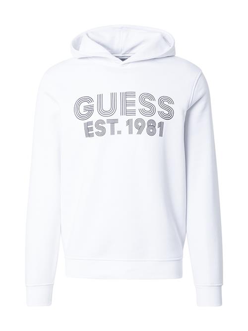 Se GUESS Sweatshirt 'BEAU'  navy / hvid ved About You