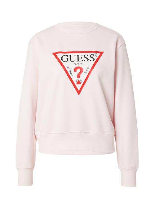 Se GUESS Sweatshirt  lyserød / rød / sort / hvid ved About You