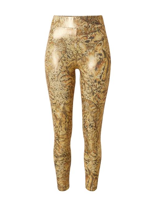 Se Just Cavalli Leggings  mørkebrun / gul ved About You