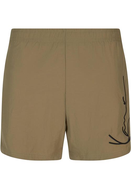 Karl Kani Badeshorts  oliven / sort