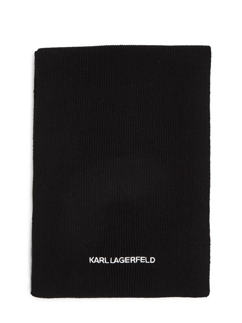 Se Karl Lagerfeld Sjal 'Essential'  sort / hvid ved About You