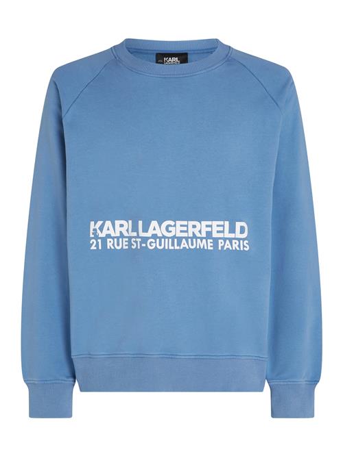 Se Karl Lagerfeld Sweatshirt 'Rue St-Guillaume'  røgblå / hvid ved About You