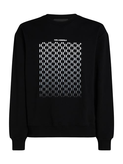 Se Karl Lagerfeld Sweatshirt 'Monogram Degradé'  sort / hvid ved About You