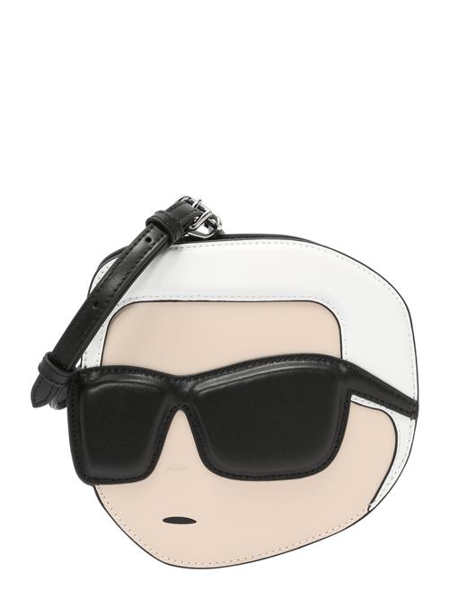 Karl Lagerfeld Skuldertaske 'IKONIK 2.0'  nude / sort / hvid