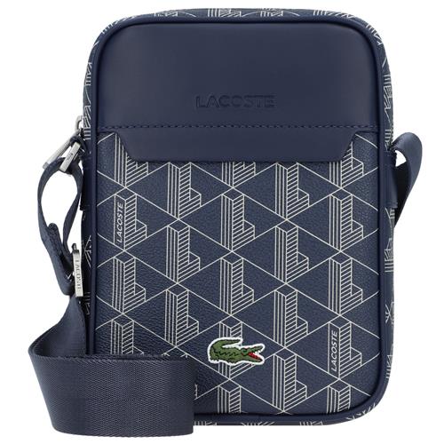 LACOSTE Skuldertaske 'The Blend'  natblå / grøn / rød / hvid