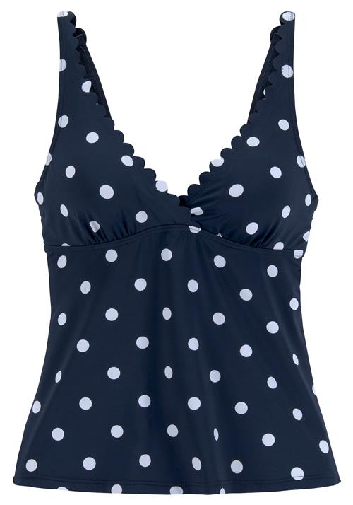 LASCANA Tankini-overdel  navy / hvid