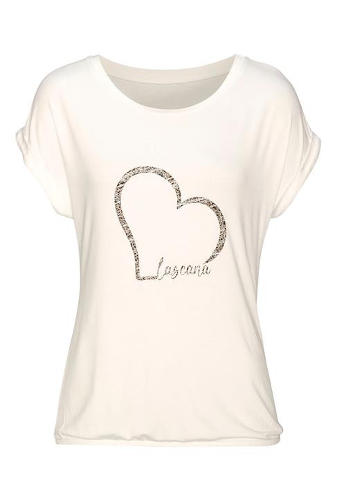 Se LASCANA Shirts  creme / brun / sort ved About You