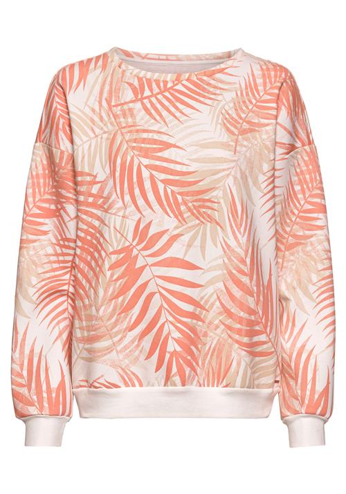 Se LASCANA Sweatshirt  beige / koral / hvid ved About You