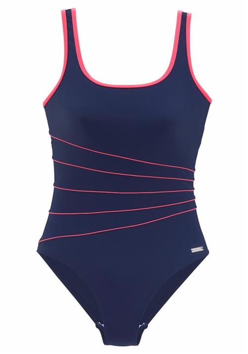 LASCANA Badedragt  navy / pink