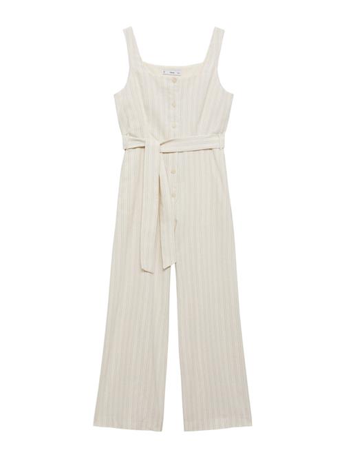 Se MANGO Jumpsuit 'Lola'  sort / uldhvid ved About You