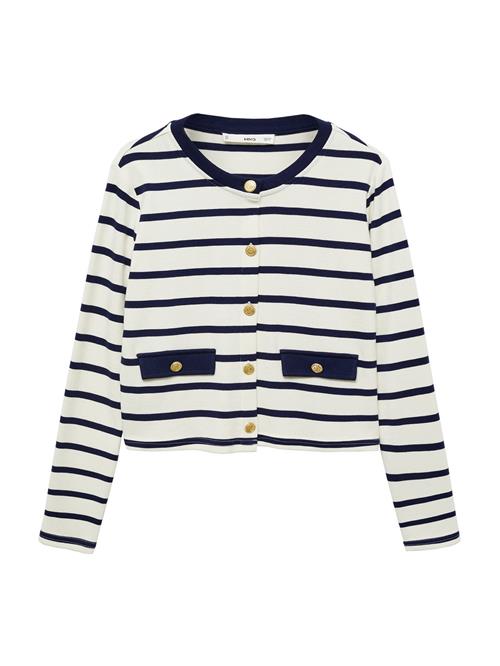 Se MANGO Cardigan 'PORTO'  ecru / navy ved About You