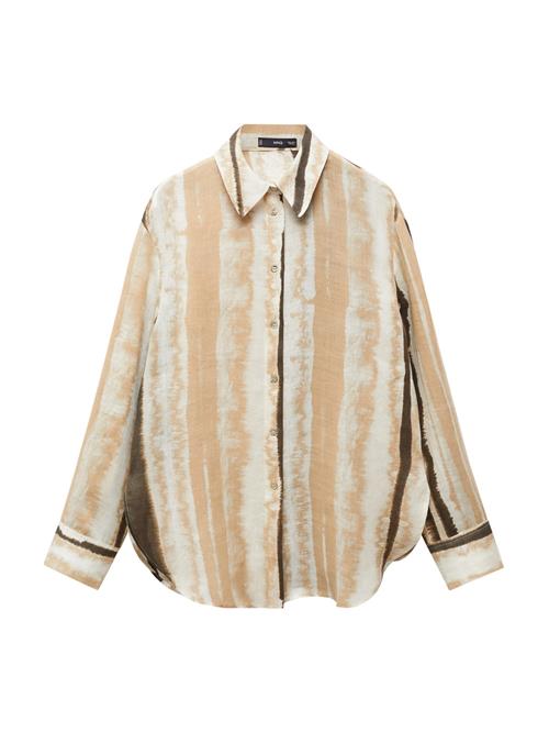 Se MANGO Bluse 'Zoey'  ecru / sand / choko ved About You