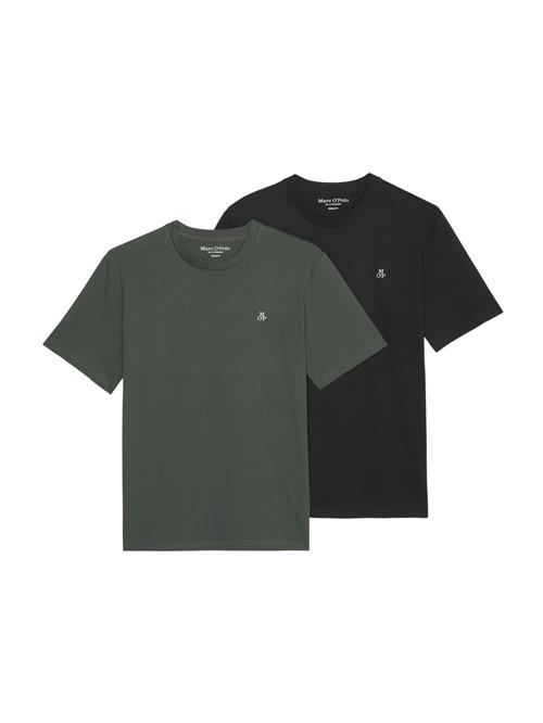 Marc O'Polo Bluser & t-shirts  mørkegrøn / sort / offwhite