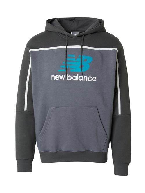 new balance Sweatshirt  antracit / basalgrå / petroleum / hvid