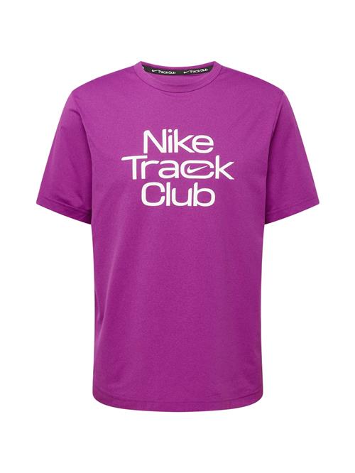 NIKE Funktionsskjorte 'Track Club'  lilla / hvid