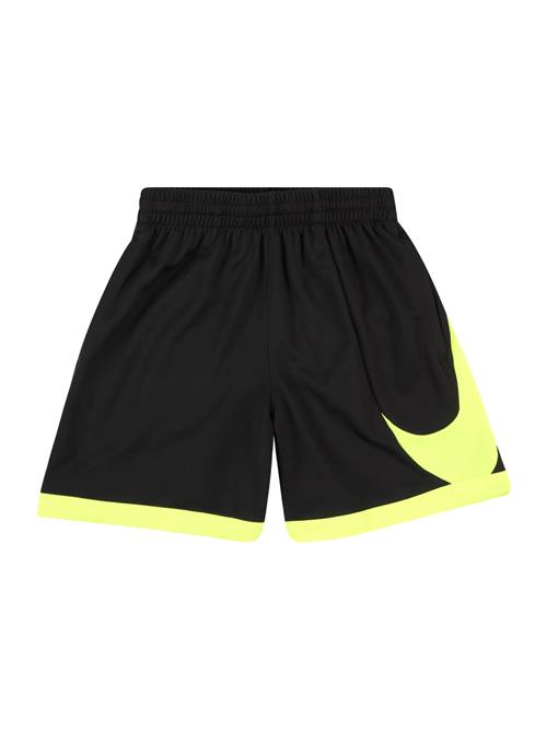 NIKE Sportsbukser 'SWOOSH'  neongul / sort